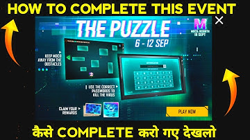 HOW TO COMPLETE THE PUZZLE EVENT IN FREE FIRE NEW EVENT FREE FIRE TODAY NEW EVENT FREE FIRE
