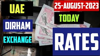 UAE Dirham Exchange rates today 25-August-2023