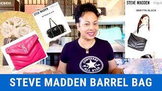 STEVE Madden BSTRIKE BARREL BAG | DENIM | MINI DUFFLE | CROSSBODY BOWLING BAG