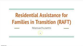 Residential Assistance for Families in Transition (RAFT) Pt. 1