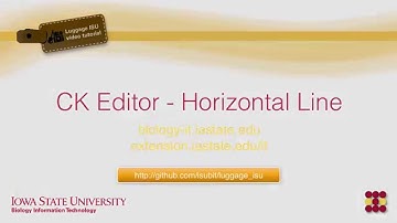 CkEditor Horizontal Line - Luggage