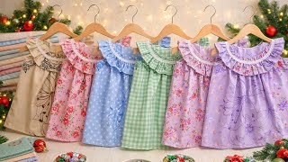 Round Yoke Baby Frock Cutting and Stitching / 2 -3 Year Baby Girl Frock Tutorial For Beginners