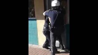 Video thumbnail of "Merced Police Arrest Male For Videoing Arrest OF BLACK BOY RIDING BIKE"