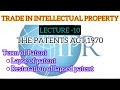 TRADE IN INTELLECTUAL PROPERTY| THE PATENT ACT 1970|TERM OF PATENT|LECTURE 10|MALAYALAM CLASS