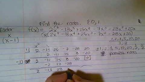 Solve 6th Degree Polynomial