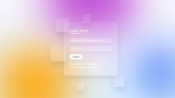 Create Glassmorphism Login Form Using Html Css (Source Code) | Day 39 Of 100 Day Project Series