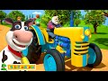Learn Farm Animals with Wheels on the Tractor   More Vehicle Rhymes & Songs for Kids