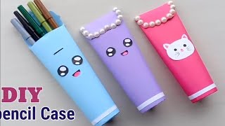 How to make pencil box with paper /Paper pencil box /Easy Origami box tutorial / Paper craft