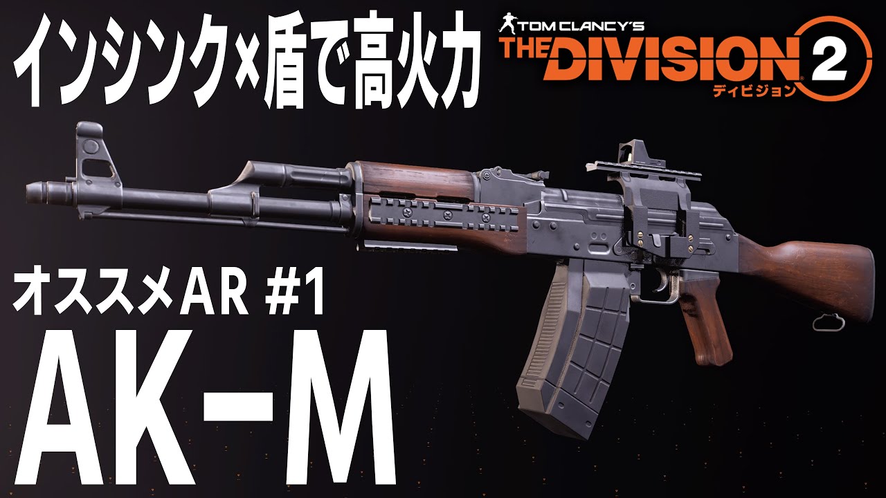 ディビジョン2 インシンク 盾でさらに高火力 Ak M おすすめアサルトライフル紹介 その1 Ar Ver Tu10 1 Thedivision2 Youtube