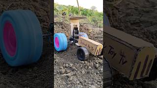 Dc motor से पावरफुल ट्रैक्टर बनाया || how to make powerful tractor with Dc Moter #tractor #ytshorts
