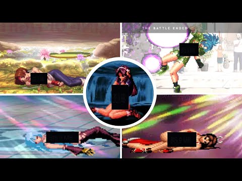 All Girls Clothes Ripped Off Compilation in KOF Games