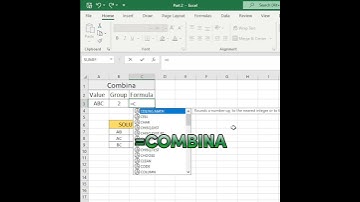 CIOMBINA FUNCTION IN EXCEL 😎🔥