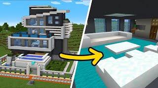 Minecraft: How To Build The Safest Modern House - Interior Tutorial