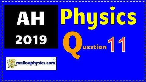Advanced Higher Physics 2019 Question 11