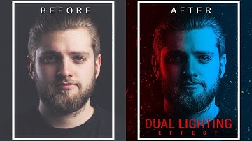 DUAL LIGHTING Effect in Photoshop [ Quick Technique ]