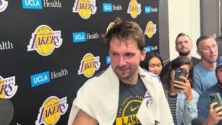 Luka Doncic on how Lakers first training camp practice went