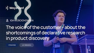 [ENG] The voice of the customer | Iga Moscichowska