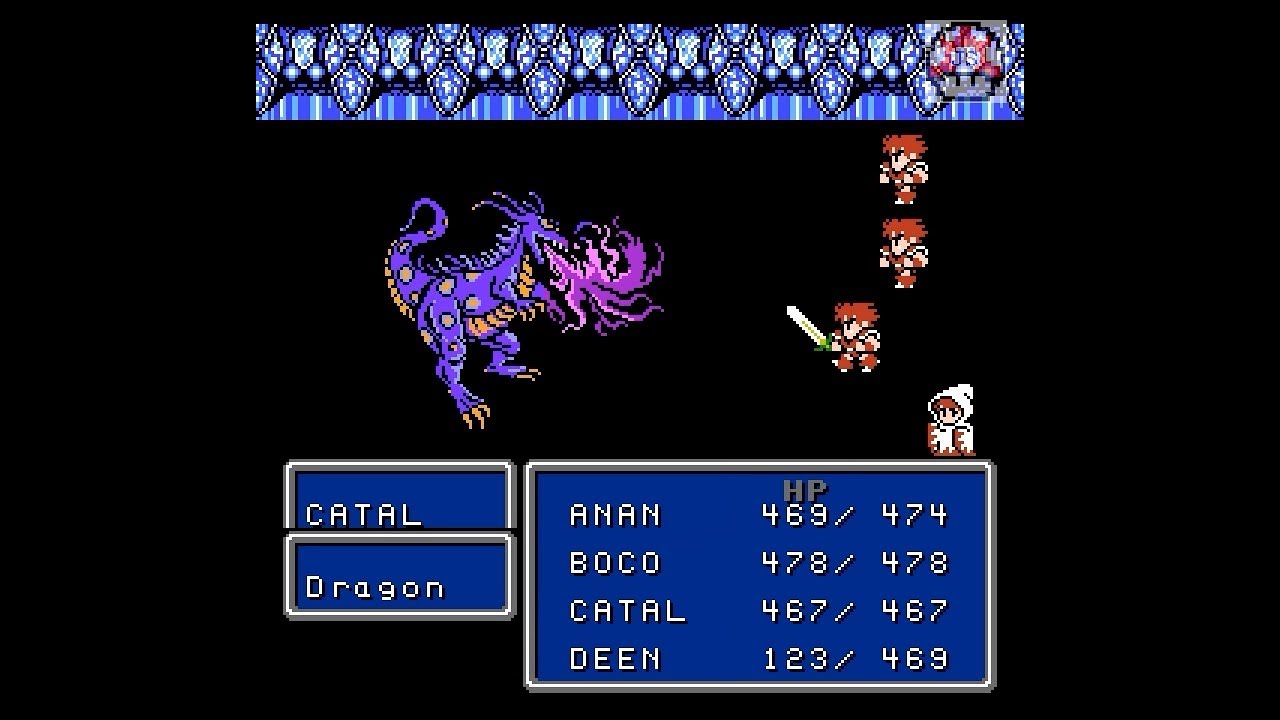 [Final Fantasy 3-EP13-NES] Fire Cave & Salamander Boss