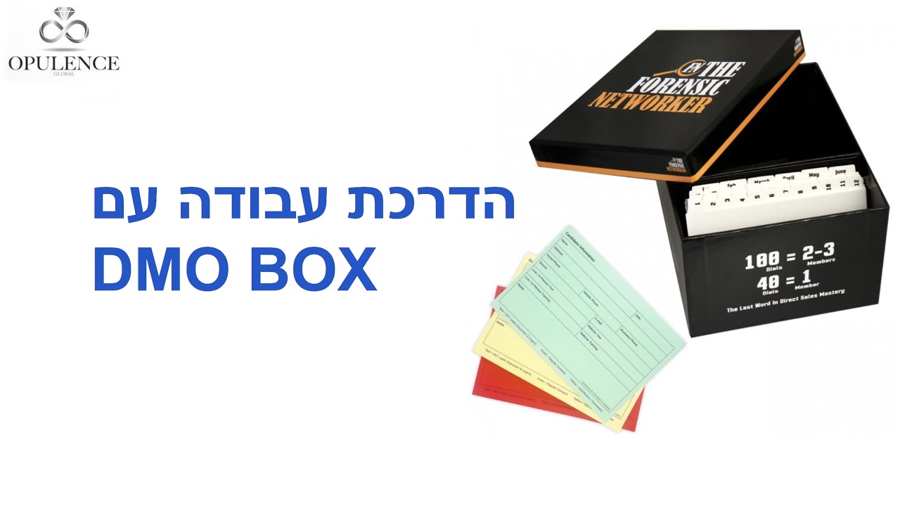 2020-01-06 הדרכת DMO BOX | רונן טריפון - YouTube