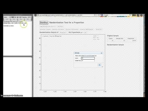 Randomization Distribution and p-value using Statkey
