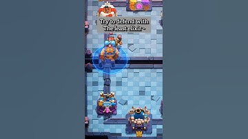 Try to defend the push with the least elixir #clashroyale #gaming #viral