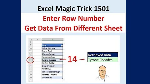 Excel Magic Trick 1501: INDIRECT Function: Pull Data from Different Sheet Based on Row Number