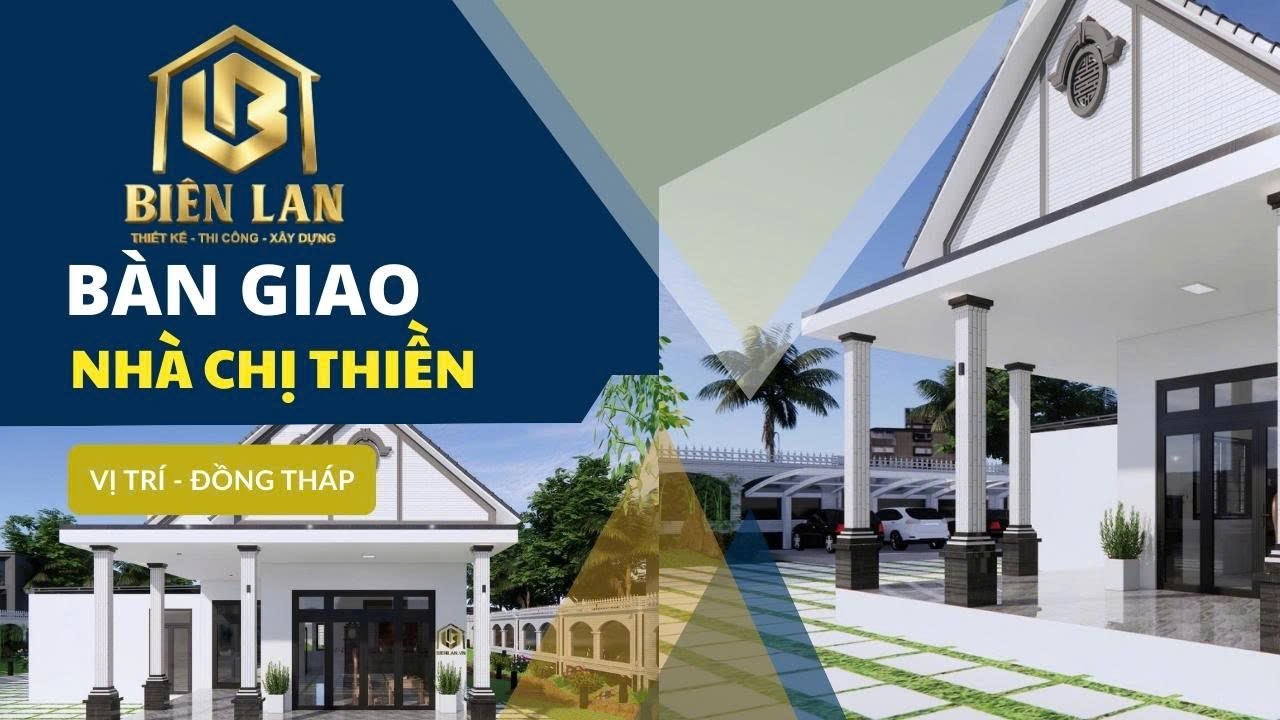 BÀN GIAO NHÀ GIẢ MÁI THÁI CHỮ L CẤP 4 MIỀN TÂY ĐẸP. CHỊ THIỀN, CTY XÂY DỰNG BIÊN LAN