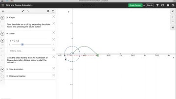 Sine animation using Desmos