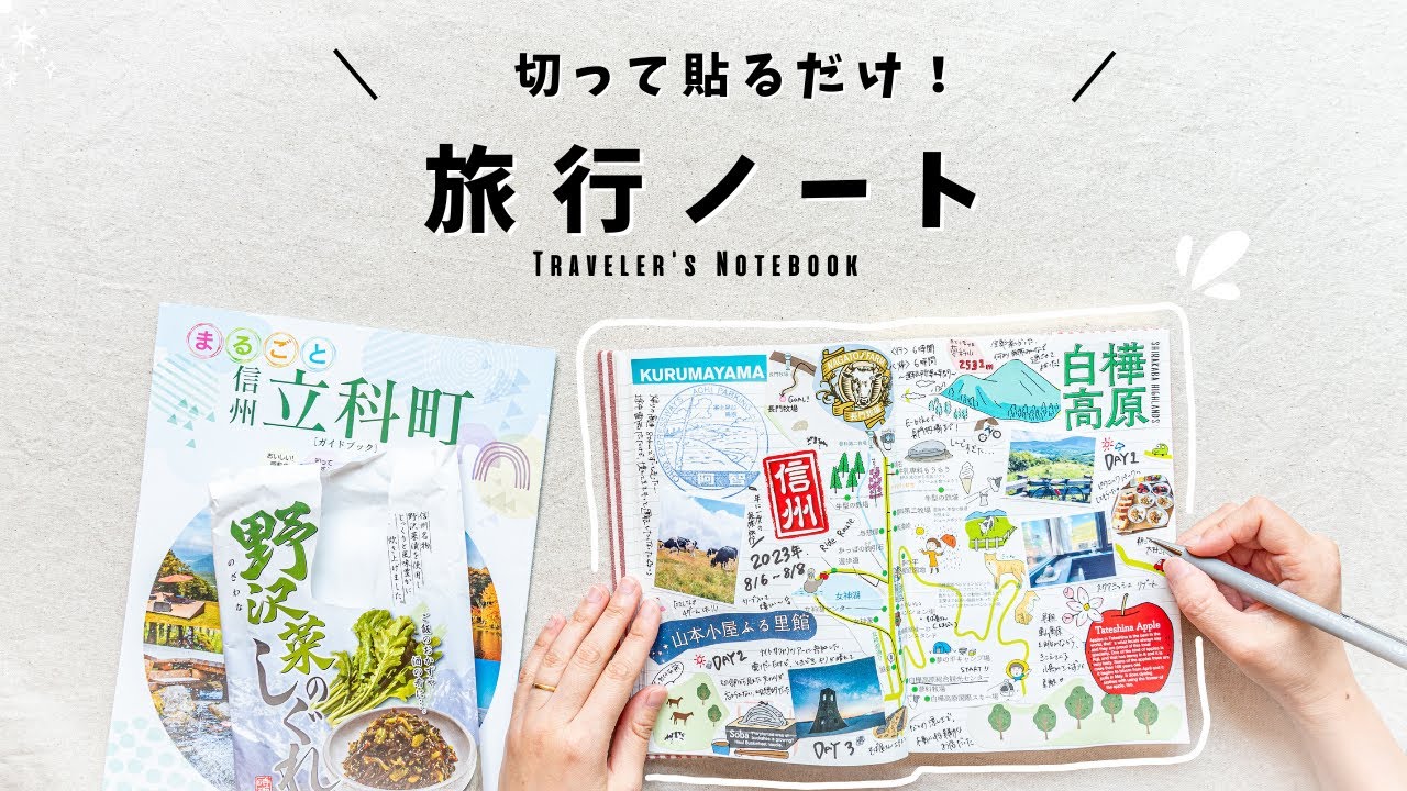 【旅アト編】ノートは書くものという思い込みを払拭したら！貼るだけで見応えある手帳ノートになったので、旅記録のまとめ方を紹介します✍️
