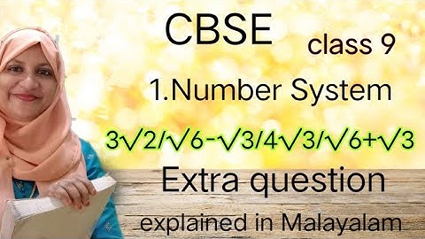 chapter 1 Numbersystem Extra question CBSE maths class 9 in Malayalam