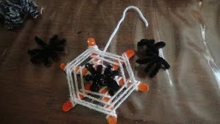 Spider web popsicle sticks
