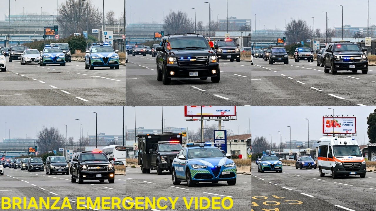 [U.S. SECRET SERVICE] Scorta Vicepresidente USA JD Vance a Milano - JD Vance Motorcade in Milan!