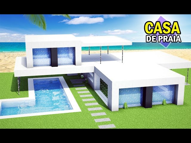 Minecraft: CASA moderna de CONCRETO playa chill 1.19 Tutorial #6✓