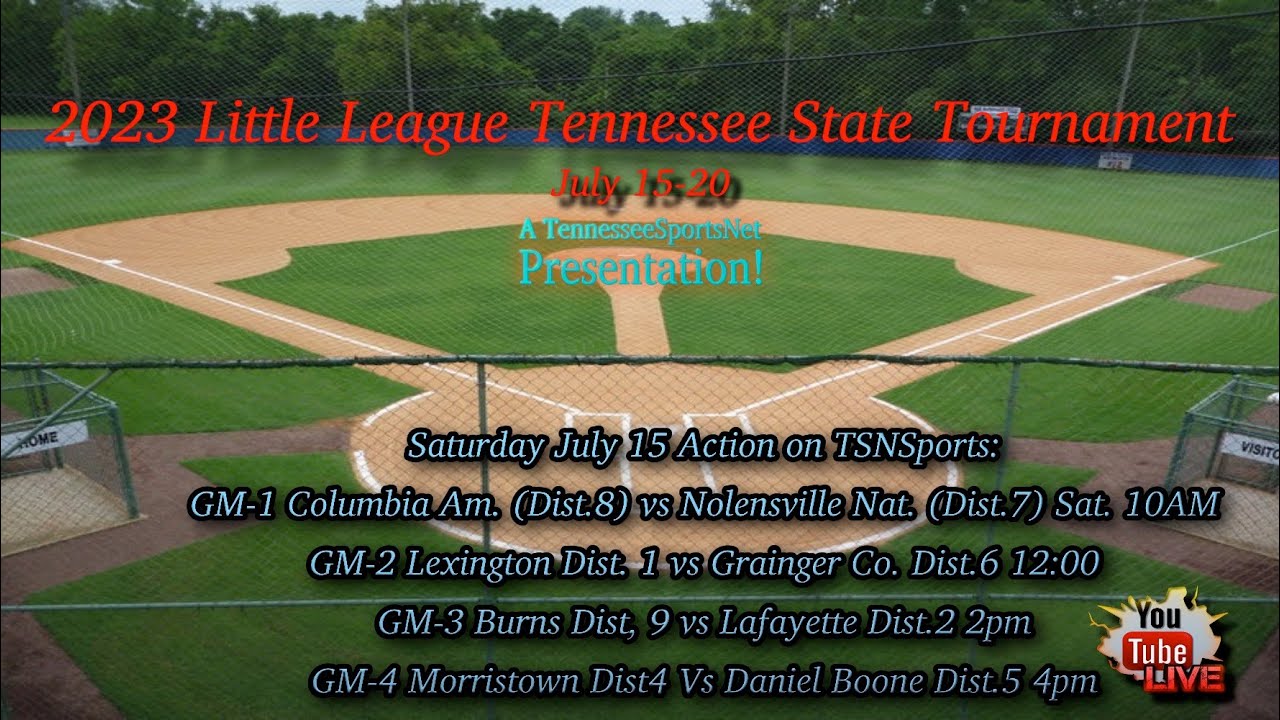 2023 Little League Tennessee State Tourney Day 1 YouTube