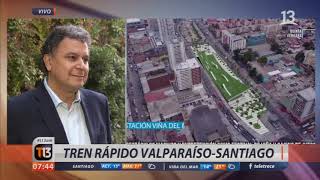 Así sería el tren rápido de Valparaíso a Santiago