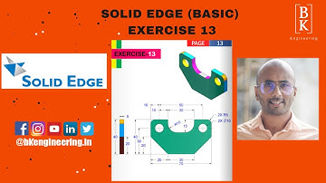 Solid Edge Basic Exercise 13 | Mechanical Engineering | CAD | For Beginners | BK Engineering