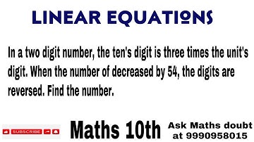 In a two digit number, the ten