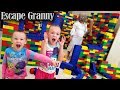 Escape the Babysitter Pregnant Granny in Real Life Escape Room! We Lock Granny in Giant Lego Fort!!!
