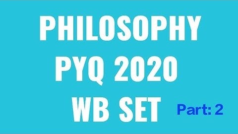 UGC NET, SET Paper 2 Philosophy