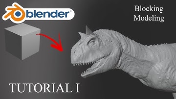 Blender beginner tutorial - How to make your own Dinosaur. Blender 2.9 Part 1/3