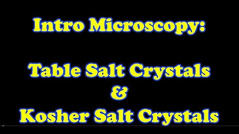 Table Salt & Kosher Salt Crystals under the microscope.