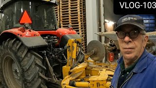 FARMVLOG #103 adjust plow, adjust the plow