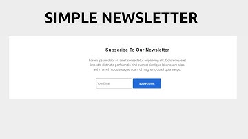 How To Make A Simple Newsletter With Html & Css |Stunning Newsletter| Funky Newsletter||By ZainXpert