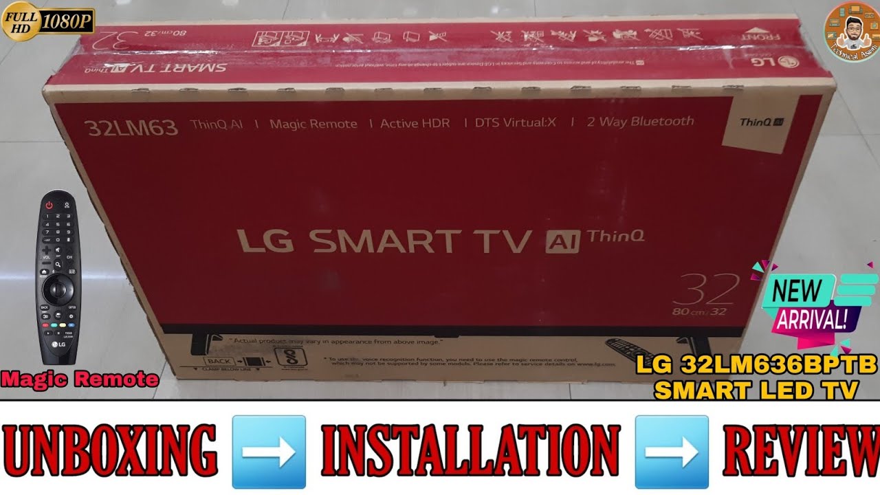LG 32LM636BPTB 2021 // 32 inch FULL HD SMART TV UNBOXING AND REVIEW //  COMPLETE INSTALLATION & DEMO