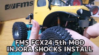 FMS FCX24 POWER WAGON 5th MOD INJORA SHOCKS INSTALL カスタム ラジコン 初のオイルダンパーに挑戦！1/24 スケールクローラー