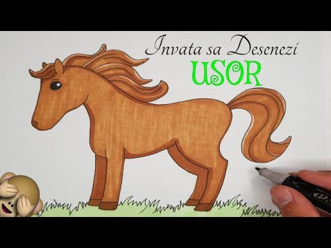 🐴 Cum se deseneaza cel mai simplu CAL | Desenez si Colorez Calut