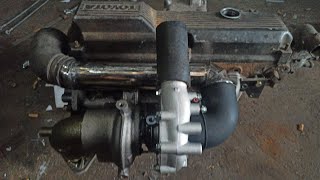 Modify the installation of a turbo canter on a Toyota 14B