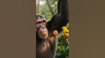 Giant Armpit Pimple Stops Chimp From Climbing Banana Trees! #animals #animalrescue #birds #wildlife