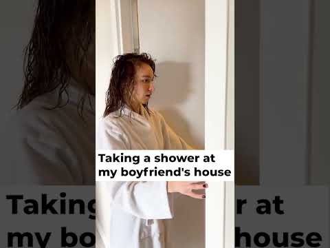 Taking a Shower At My Boyfriend's House 😂❤️