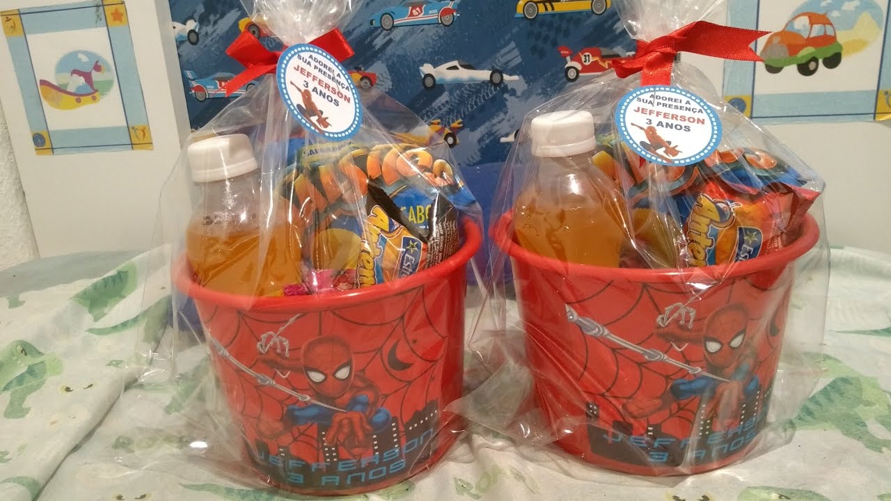 #lembrancinha do homem aranha/montagem/simples